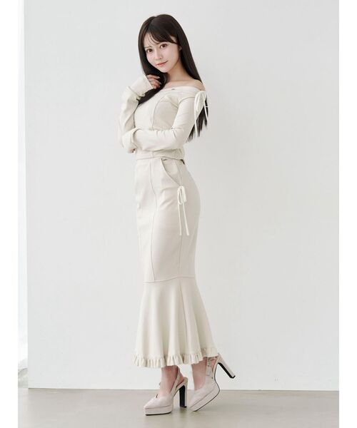 EATME（イートミー）の「【SETUP】マーメイドリボンスカート（スカート・レディース・アイボリー/グレー/ブラック・FREE）」の10枚目の写真