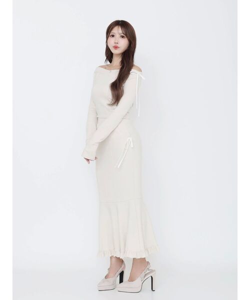 EATME（イートミー）の「【SETUP】マーメイドリボンスカート（スカート・レディース・アイボリー/グレー/ブラック・FREE）」の22枚目の写真