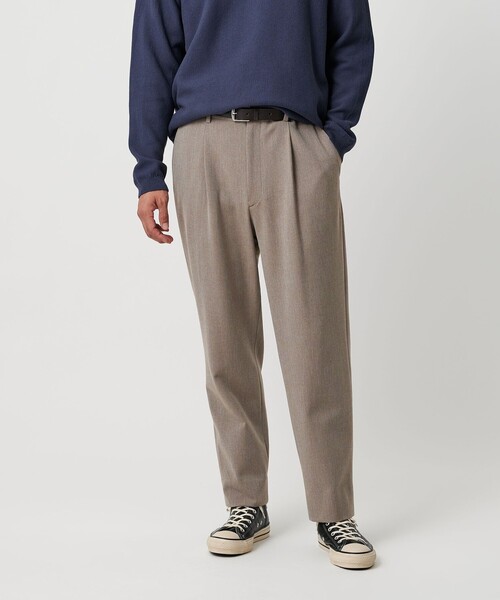 BEAUTY&YOUTH UNITED ARROWS（ビューティーアンドユースユナイテッドアローズ）の「アルガン TR 1プリーツ テーパード パンツ NO.7（スラックス・メンズ・ブラック/ダークグレー/ベージュ・M/XL/S/L）」の3枚目の写真