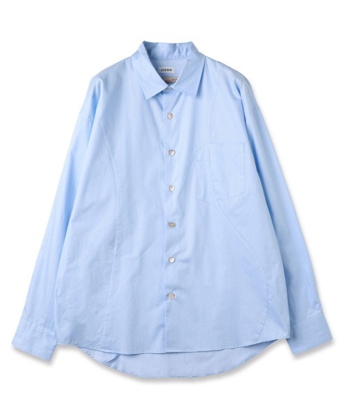 Jieda(ジエダ)の「SIDOGRAS CUTTING SHIRT(シャツ/ブラウス・メンズ・ストライプ/サックスブルー・1/2)」の1枚目の写真