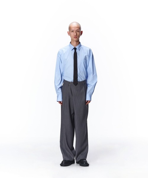 Jieda(ジエダ)の「SIDOGRAS CUTTING SHIRT(シャツ/ブラウス・メンズ・ストライプ/サックスブルー・1/2)」の3枚目の写真