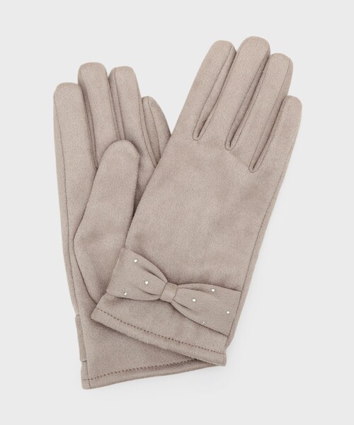 ラインストーン付きリボン手袋（手袋）｜index（インデックス）の