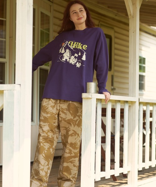 COBMASTER(コブマスター)の「COBMASTER/コブマスター CVC鹿の子 L/S TEE(ハイキングファミリー)(Tシャツ/カットソー・メンズ・ブラック/ブルーグリーン/パープル・MEDIUM/LARGE/X-LARGE)」の22枚目の写真