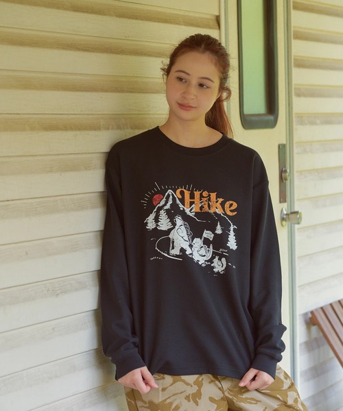 COBMASTER(コブマスター)の「COBMASTER/コブマスター CVC鹿の子 L/S TEE(ハイキングファミリー)(Tシャツ/カットソー・メンズ・ブラック/ブルーグリーン/パープル・MEDIUM/LARGE/X-LARGE)」の10枚目の写真