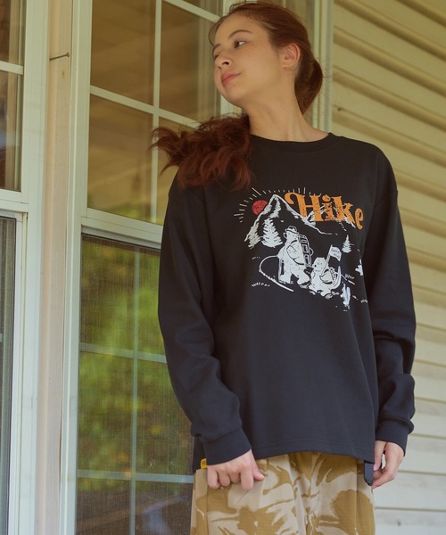 COBMASTER(コブマスター)の「COBMASTER/コブマスター CVC鹿の子 L/S TEE(ハイキングファミリー)(Tシャツ/カットソー・メンズ・ブラック/ブルーグリーン/パープル・MEDIUM/LARGE/X-LARGE)」の9枚目の写真