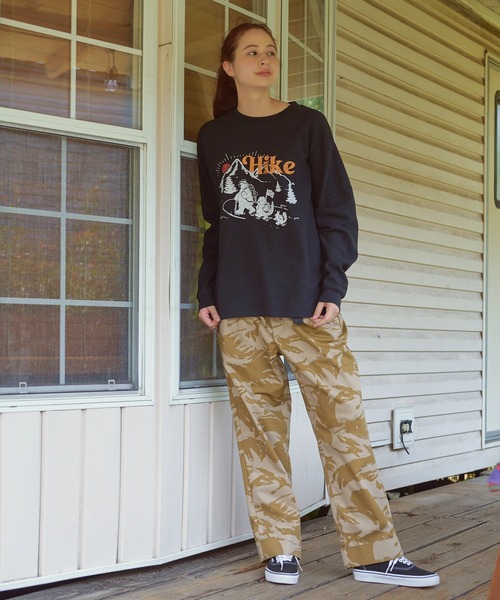 COBMASTER(コブマスター)の「COBMASTER/コブマスター CVC鹿の子 L/S TEE(ハイキングファミリー)(Tシャツ/カットソー・メンズ・ブラック/ブルーグリーン/パープル・MEDIUM/LARGE/X-LARGE)」の7枚目の写真