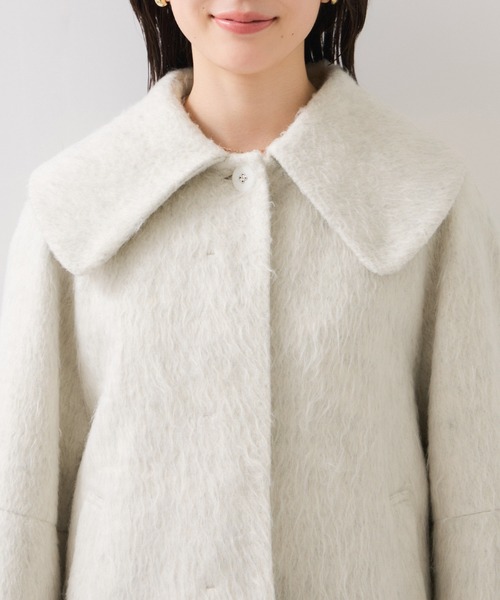 アウター総選挙1位】ビッグカラーモモンガシャギーショートコート