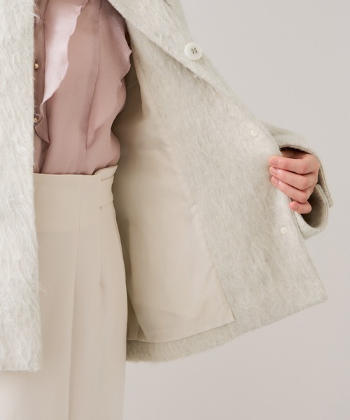 セール】【アウター総選挙1位】ビッグカラーモモンガシャギーショート