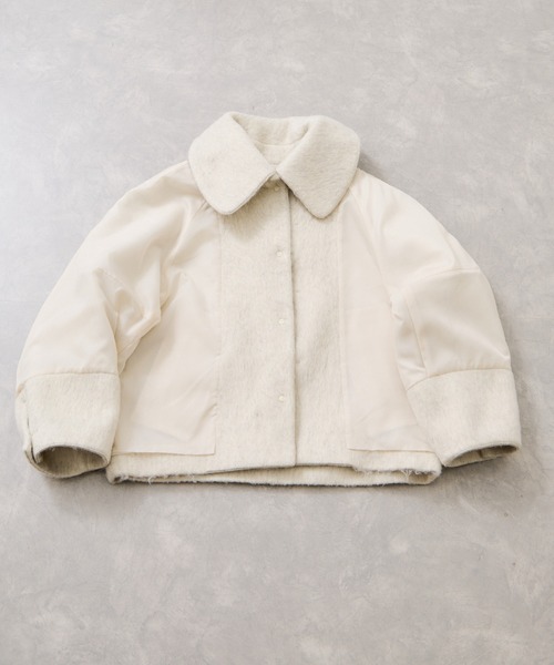 アウター総選挙1位】ビッグカラーモモンガシャギーショートコート