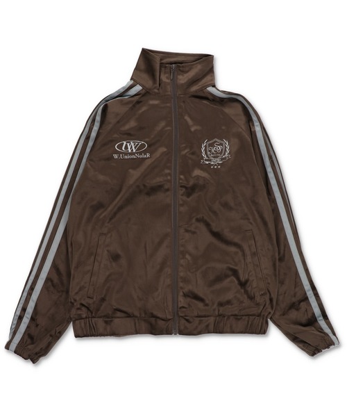 SPINNS（スピンズ）の「短丈ベロアトラックジャケット/エンブレム刺繍ロゴ/ジャージ風デザイン/ライン入り（ジャージ・メンズ・ベージュ系その他/ホワイト系その他/ブラウン系その他/グレー系その他・ONESIZE）」の6枚目の写真