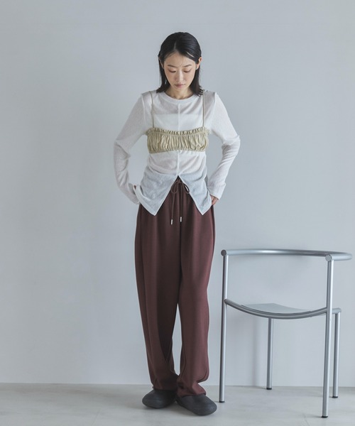 feepur（フェピュール）の「シャーリングブラトップビスチェ（その他トップス・レディース・ブラック/ベージュ・MEDIUM）」の14枚目の写真