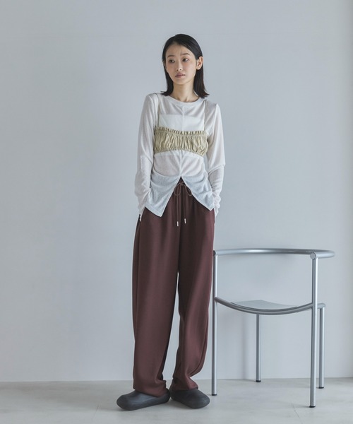 feepur（フェピュール）の「シャーリングブラトップビスチェ（その他トップス・レディース・ブラック/ベージュ・MEDIUM）」の16枚目の写真