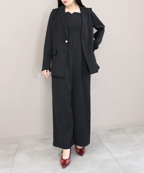 DONOBAN(ドノバン)の「【ANDRESD】jacket & all-in-one setup dress 結婚式 パーティードレス オケージョンドレス お呼ばれ 二次会 成人式 同窓会(セットアップ・レディース・カーキ/ブラック/チャコール・S/M/L)」の8枚目の写真