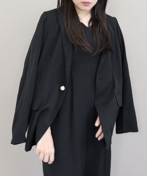 DONOBAN(ドノバン)の「【ANDRESD】jacket & all-in-one setup dress 結婚式 パーティードレス オケージョンドレス お呼ばれ 二次会 成人式 同窓会(セットアップ・レディース・カーキ/ブラック/チャコール・S/M/L)」の14枚目の写真
