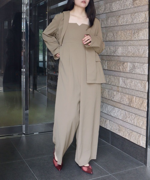 ANDRESD ジャケットとオールインワンのコーデセット♡オケージョン ドレス 2点セットアイテム】ジャケットアンドオールインワンセットアップ