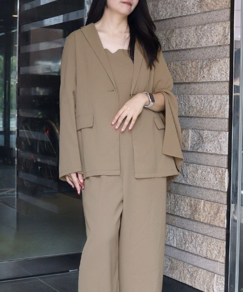 DONOBAN(ドノバン)の「【ANDRESD】jacket & all-in-one setup dress 結婚式 パーティードレス オケージョンドレス お呼ばれ 二次会 成人式 同窓会(セットアップ・レディース・カーキ/ブラック/チャコール・S/M/L)」の20枚目の写真