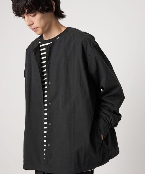 CITEN(シテン)の「<CITEN>ノーカラーシャツブルゾン(ブルゾン・メンズ・ダークグレー/ブラック・L/M)」の6枚目の写真