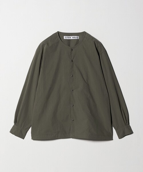 CITEN(シテン)の「<CITEN>ノーカラーシャツブルゾン(ブルゾン・メンズ・ダークグレー/ブラック・L/M)」の13枚目の写真