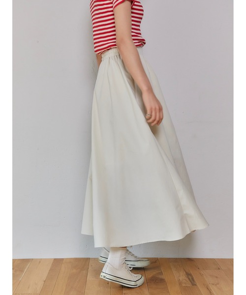 KALENO(カレノ)の「venetian volume skirt(スカート・レディース・カーキ/アイボリー/ブラック・FREE)」の6枚目の写真