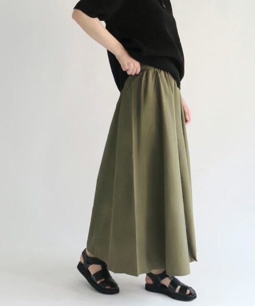 KALENO(カレノ)の「venetian volume skirt(スカート・レディース・カーキ/アイボリー/ブラック・FREE)」の11枚目の写真