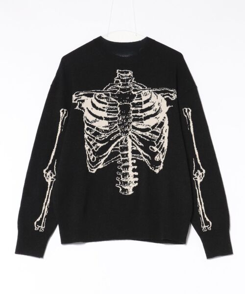 ALLSAINTS(オールセインツ)の「SKELLI CREW NECK WOOL JUMPER | SKELLI クルー ネック ウール ニット・セーター(ニット/セーター・メンズ・ブラック・S/XS)」の3枚目の写真