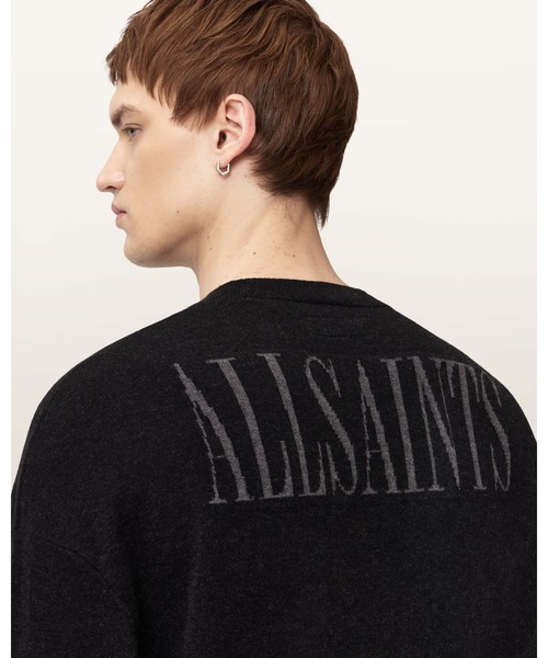 ALLSAINTS(オールセインツ)の「SKELLI CREW NECK WOOL JUMPER | SKELLI クルー ネック ウール ニット・セーター(ニット/セーター・メンズ・ブラック・S/XS)」の8枚目の写真