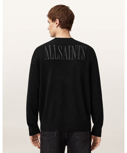 ALLSAINTS(オールセインツ)の「SKELLI CREW NECK WOOL JUMPER | SKELLI クルー ネック ウール ニット・セーター(ニット/セーター・メンズ・ブラック・S/XS)」の4枚目の写真