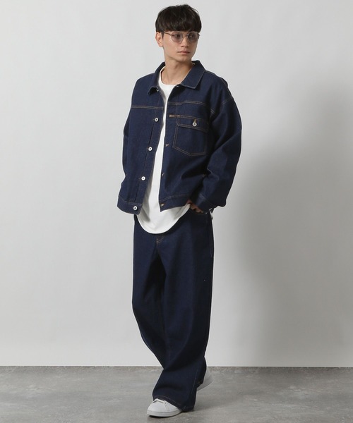 LAKOLE（ラコレ）の「【セットアップ可】デニムジャケット / 590613（デニムジャケット・メンズ・ブラック/ネイビー・MEDIUM/LARGE）」の7枚目の写真