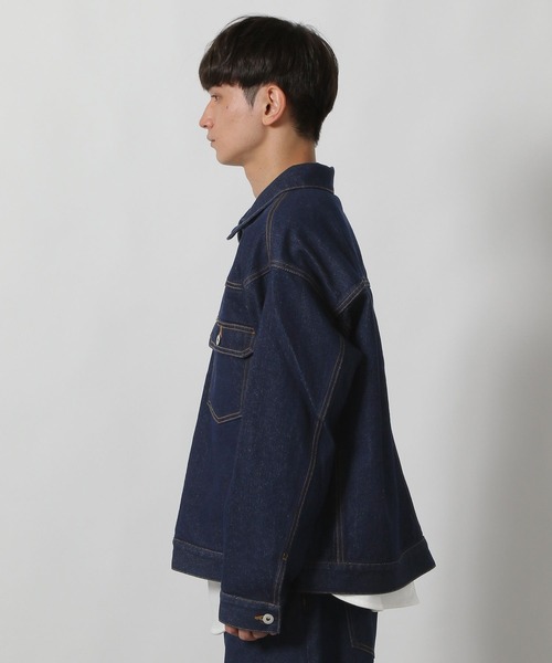 LAKOLE（ラコレ）の「【セットアップ可】デニムジャケット / 590613（デニムジャケット・メンズ・ブラック/ネイビー・MEDIUM/LARGE）」の11枚目の写真