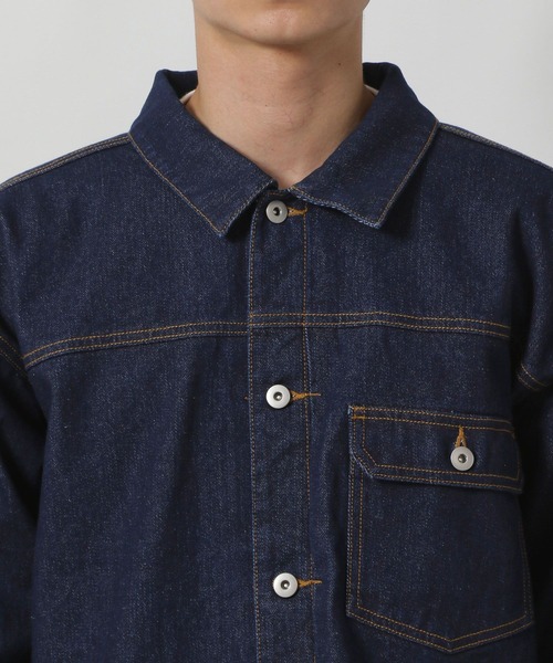 LAKOLE（ラコレ）の「【セットアップ可】デニムジャケット / 590613（デニムジャケット・メンズ・ブラック/ネイビー・MEDIUM/LARGE）」の13枚目の写真