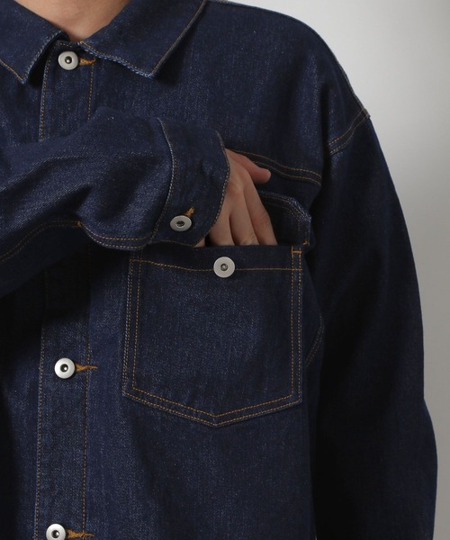 LAKOLE（ラコレ）の「【セットアップ可】デニムジャケット / 590613（デニムジャケット・メンズ・ブラック/ネイビー・MEDIUM/LARGE）」の16枚目の写真