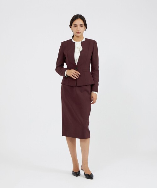 美品 エポカ ノーカラージャケット &スカート2点セット 定価14万✨EPOCA