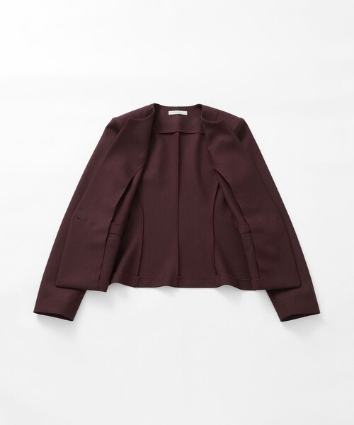 EPOCA（エポカ）の「24 TWENTY FOUR Noble ノーカラージャケット（ノーカラージャケット・レディース・ワイン/ネイビー・40/38）」の4枚目の写真