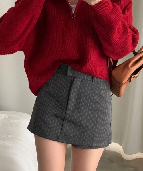 FREE STYLISTS（フリー スタイリスト）の「YUGA_YGMC　Striped shorts（その他パンツ・レディース・グレー/ブラック・M/S）」の6枚目の写真
