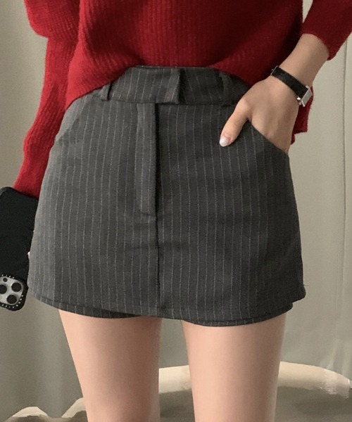 FREE STYLISTS（フリー スタイリスト）の「YUGA_YGMC　Striped shorts（その他パンツ・レディース・グレー/ブラック・M/S）」の19枚目の写真