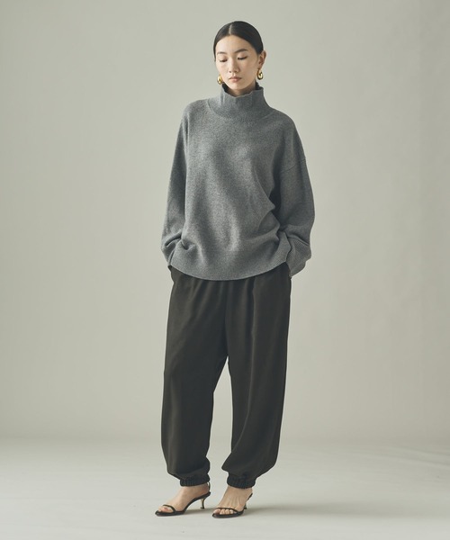 Curensology(カレンソロジー)の「Curensology(カレンソロジー)/ウールカシミヤタートルネックニットプルオーバー(ニット/セーター・レディース・ダークブルー/アイボリー/グレー/ライトピンク・FREE)」の8枚目の写真