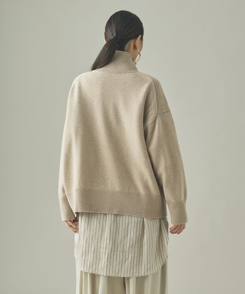 Curensology(カレンソロジー)の「Curensology(カレンソロジー)/ウールカシミヤタートルネックニットプルオーバー(ニット/セーター・レディース・ダークブルー/アイボリー/グレー/ライトピンク・FREE)」の20枚目の写真