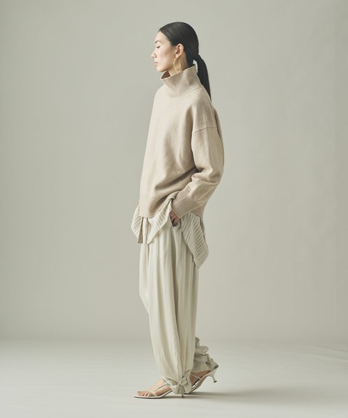 Curensology(カレンソロジー)の「Curensology(カレンソロジー)/ウールカシミヤタートルネックニットプルオーバー(ニット/セーター・レディース・ダークブルー/アイボリー/グレー/ライトピンク・FREE)」の22枚目の写真