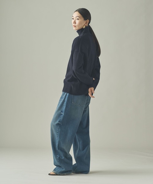 Curensology(カレンソロジー)の「Curensology(カレンソロジー)/ウールカシミヤタートルネックニットプルオーバー(ニット/セーター・レディース・ダークブルー/アイボリー/グレー/ライトピンク・FREE)」の16枚目の写真