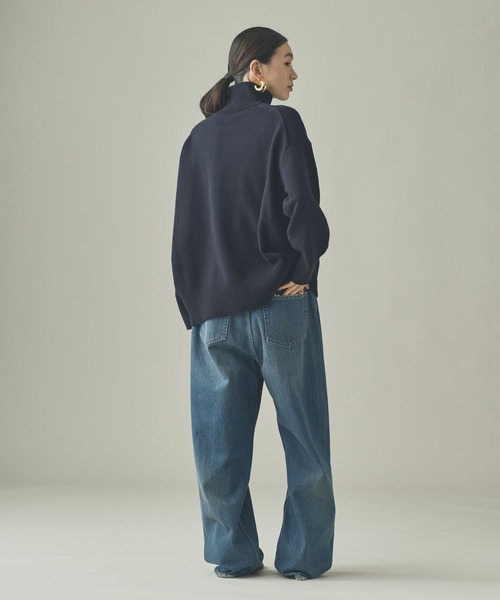 Curensology(カレンソロジー)の「Curensology(カレンソロジー)/ウールカシミヤタートルネックニットプルオーバー(ニット/セーター・レディース・ダークブルー/アイボリー/グレー/ライトピンク・FREE)」の17枚目の写真