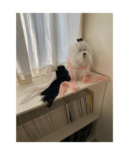 WC（ダブル シー）の「《秋冬新作★》ふわふわマフラーストール（ストール/ショール・レディース・ブラック/ピンク/ホワイト・FREE）」の16枚目の写真