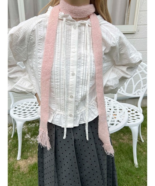 WC（ダブル シー）の「《秋冬新作★》ふわふわマフラーストール（ストール/ショール・レディース・ブラック/ピンク/ホワイト・FREE）」の11枚目の写真