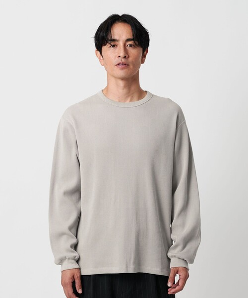 セール】ハイゲージ ガスコットン サーマル クルーネック カットソー