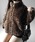 me+em select�i�~�[���Z���N�g�j�́u�y �Qcolor �z���I�p�[�h�W�b�v�A�b�v�t�F�C�N�t�@�[�R�[�g �^ leopard zipup  fake fur coat�i���̑��A�E�^�[�j�v�b�u���E��