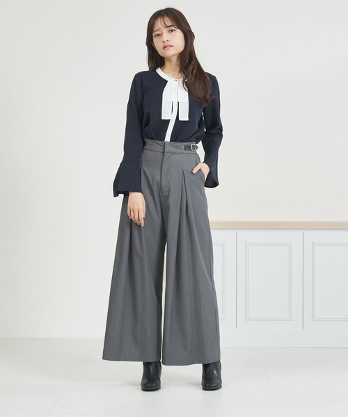 MISCH MASCH（ミッシュマッシュ）の「一部店舗限定 ボウタイブラウス（シャツ/ブラウス・レディース・ブラック×ホワイト/ホワイト/ネイビー・ﾌﾘ-）」の18枚目の写真