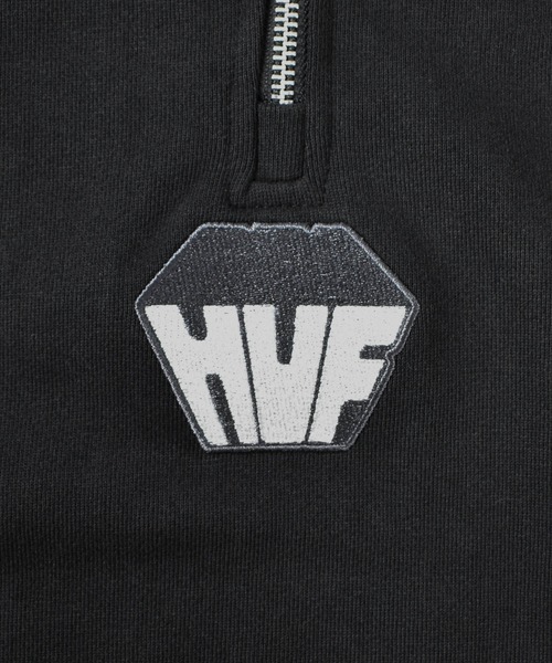 HUF(ハフ)の「【C-HUF】【HUF/ハフ】BIG BLOCK 1/4 ZIP PULLOVER FRENCH TERRY SWEAT SHIRTS FL00236(スウェット・メンズ・グリーン系その他/ブラック・SMALL/MEDIUM/LARGE/X-LARGE/XX-LARGE)」の7枚目の写真