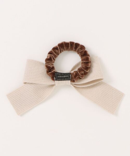 TONE SELECT GOODS(トーンセレクトグッズ)の「【float】ニット リボン ヘアゴム(ヘアゴム・レディース・アイボリー/ブラウン/チャコール・FREE)」の22枚目の写真