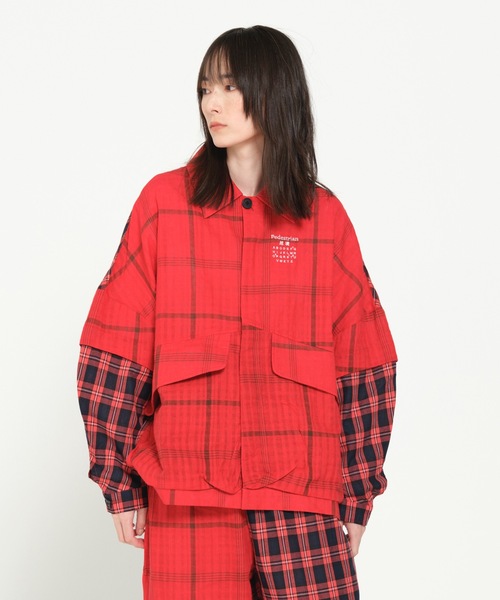 STOF(ストフ)の「TRIBE EMBROI CHANGE JACKET(ブルゾン・メンズ・ブラック/レッド・S/M)」の1枚目の写真