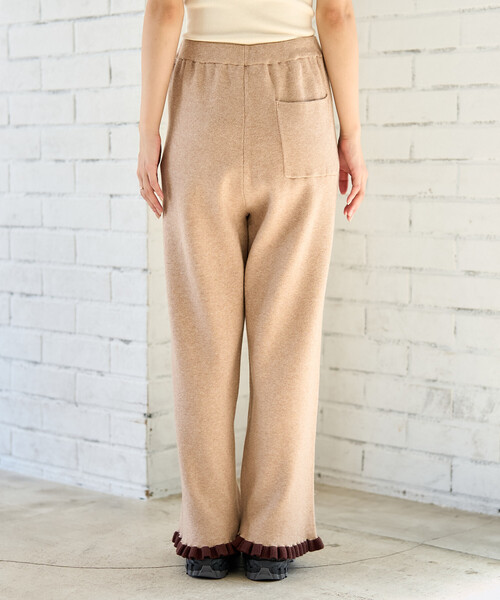 FREAK'S STORE(フリークスストア)の「配色 裾フリル ニット イージーパンツ/ニットパンツ(その他パンツ・レディース・ベージュ/チャコールグレー/ブルーグリーン/グレー・フリ-)」の7枚目の写真