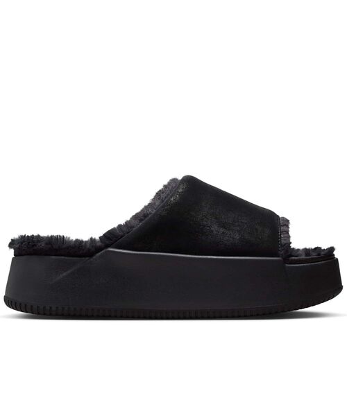 NIKE カーム エレベーション ファー　　ブラック ナイキ カーム エレベーション ファー ウィメンズスライド / Nike Calm